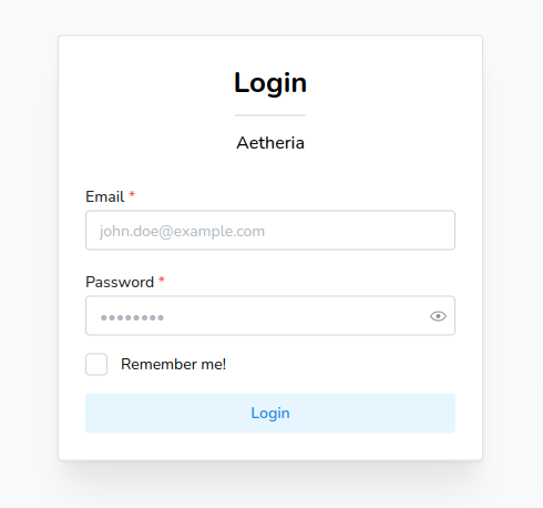 Login form