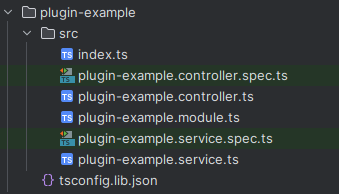 Standard NestJS library module structure